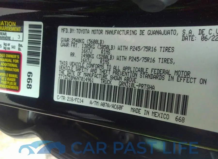 3TYDZ5BN6NT014961# 9