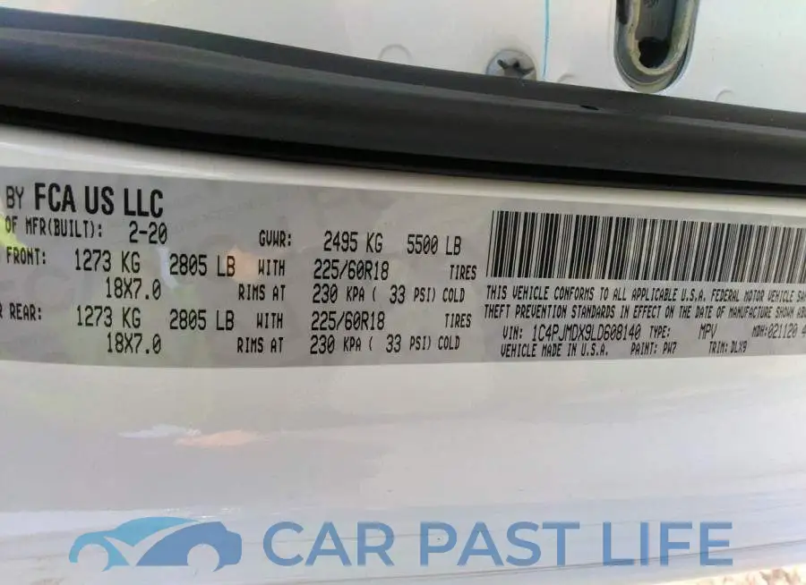 1C4PJMDX9LD608140# 9