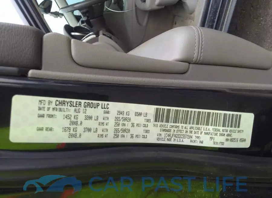 1C4RJFAG5DC557204# 9