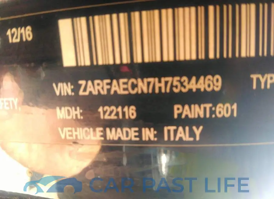 ZARFAECN7H7534469# 9