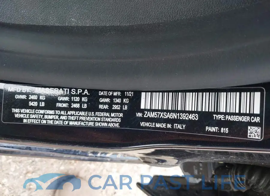 ZAM57XSA6N1392463# 9