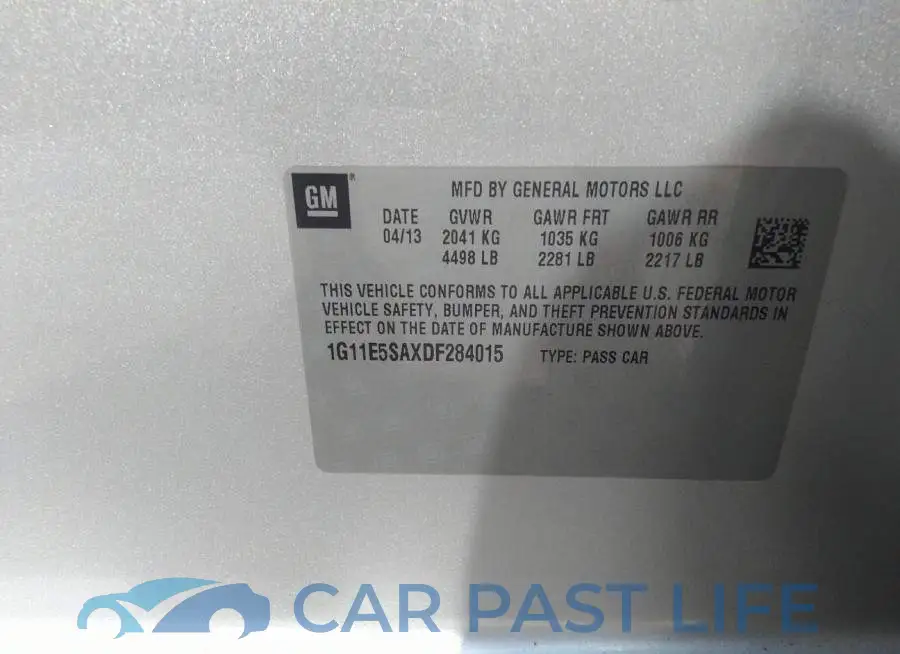 1G11E5SAXDF284015# 9