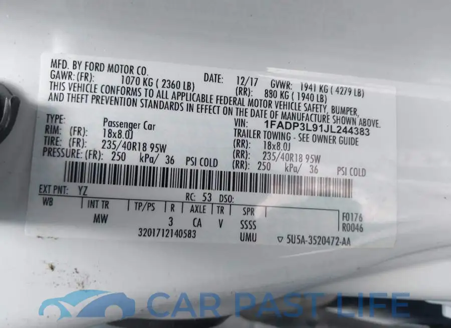 1FADP3L91JL244383# 9