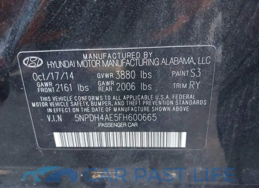 5NPDH4AE5FH600665# 9