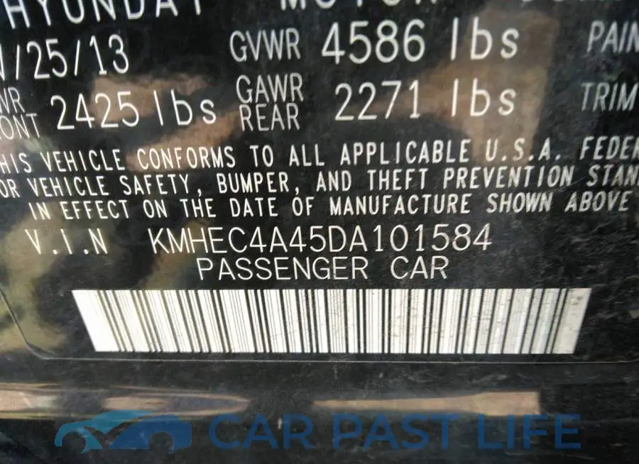 KMHEC4A45DA101584# 9