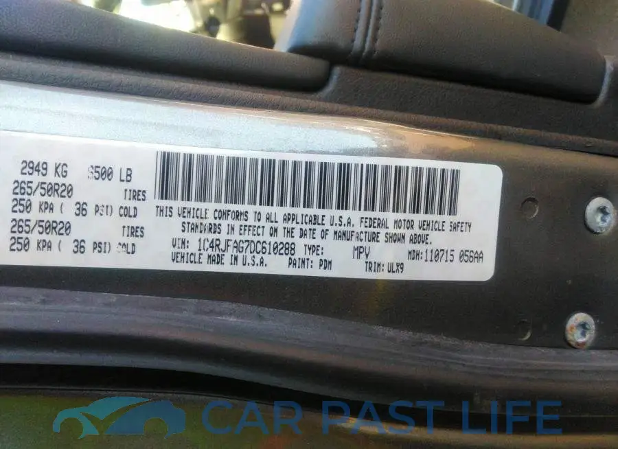 1C4RJFAG7DC610288# 9