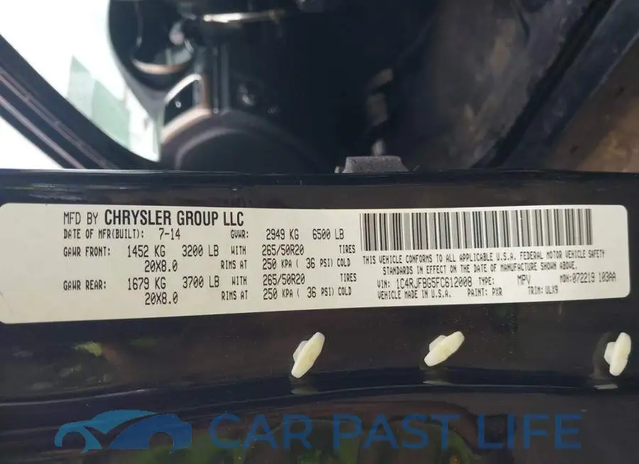 1C4RJFBG5FC612008# 9
