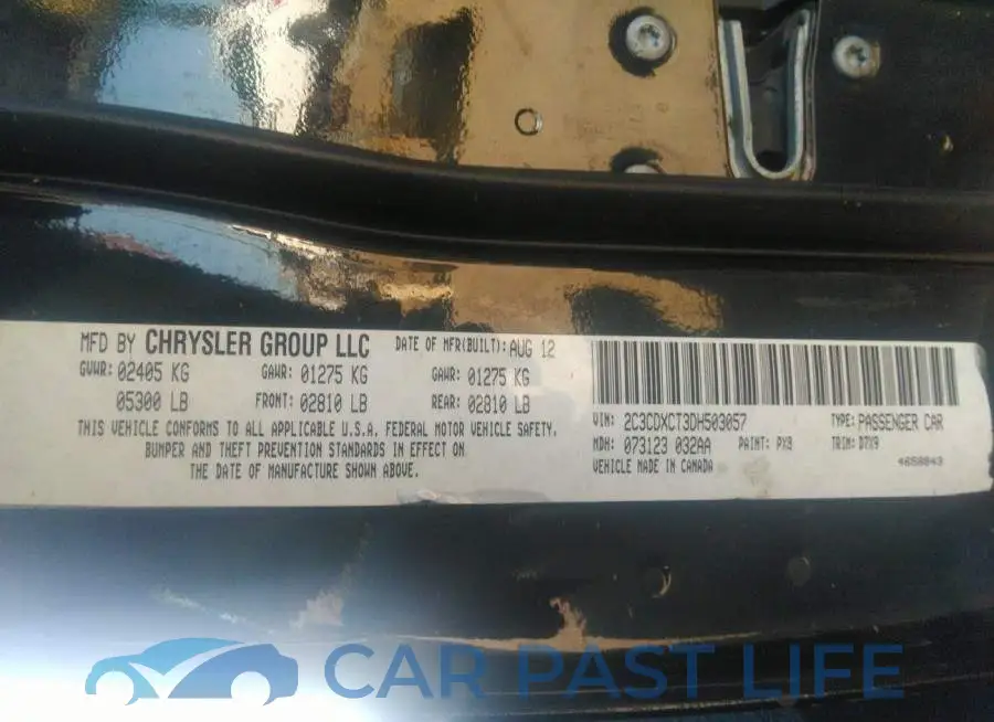 2C3CDXCT3DH503057# 9