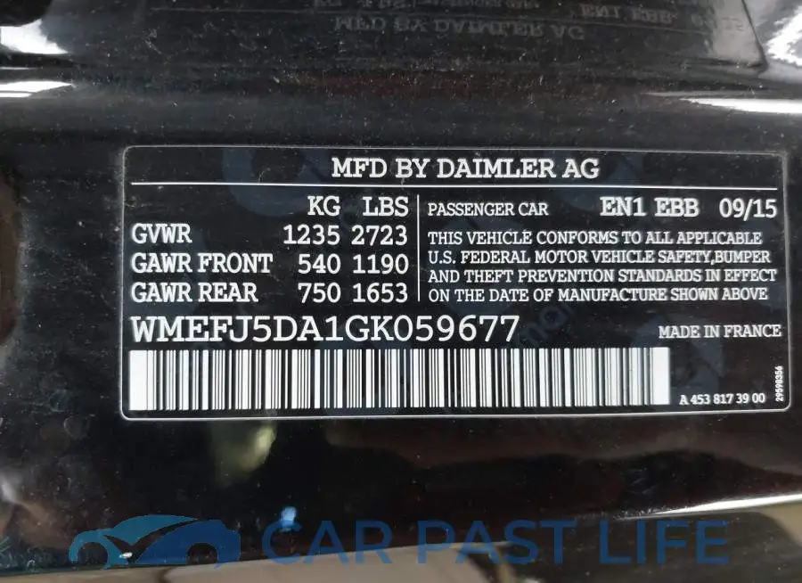 WMEFJ5DA1GK059677# 9