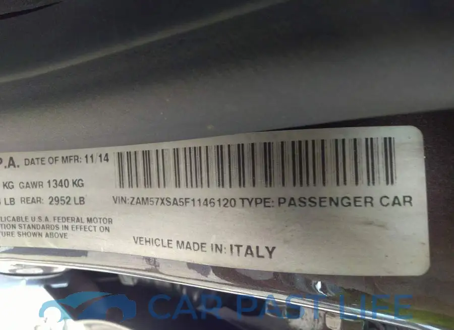 ZAM57XSA5F1146120# 9