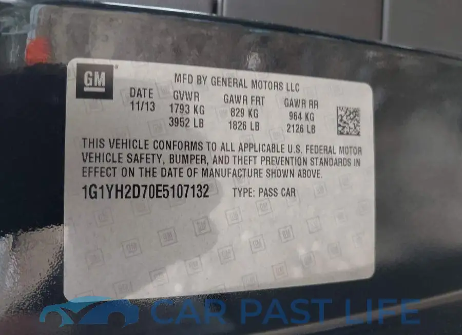 1G1YH2D70E5107132# 9