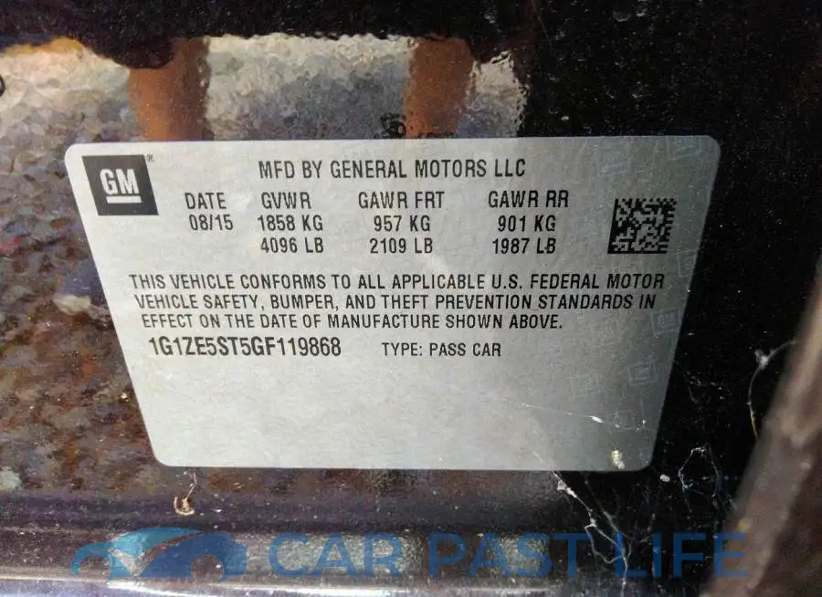 1G1ZE5ST5GF119868# 9