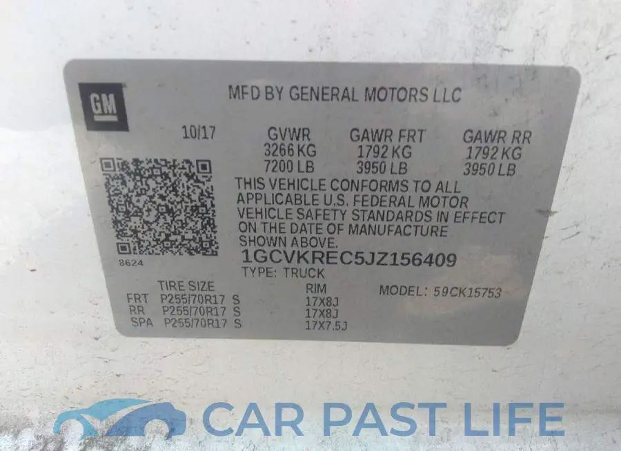 1GCVKREC5JZ156409# 9