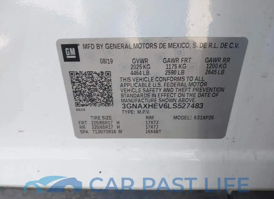 3GNAXHEV6LS527483# 9