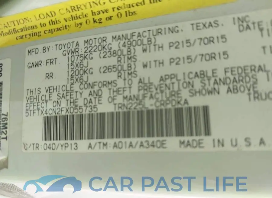 5TFTX4CN2FX055735# 9