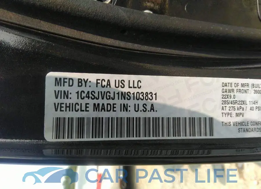 1C4SJVGJ1NS103831# 9