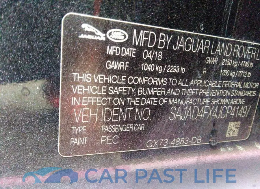 SAJAD4FX4JCP41497# 9