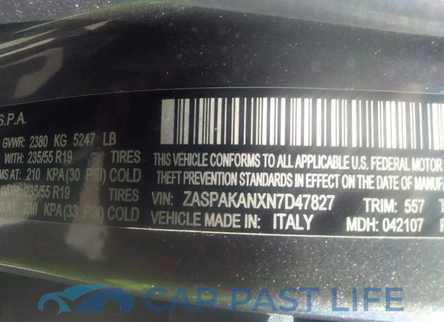 ZASPAKANXN7D47827# 9