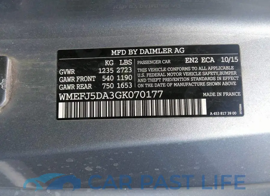 WMEFJ5DA3GK070177# 9