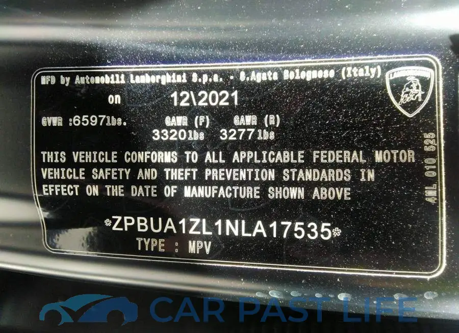 ZPBUA1ZL1NLA17535# 9