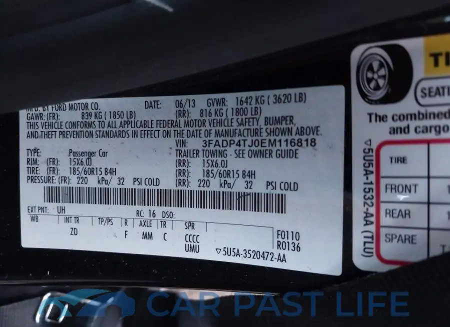 3FADP4TJ0EM116818# 9