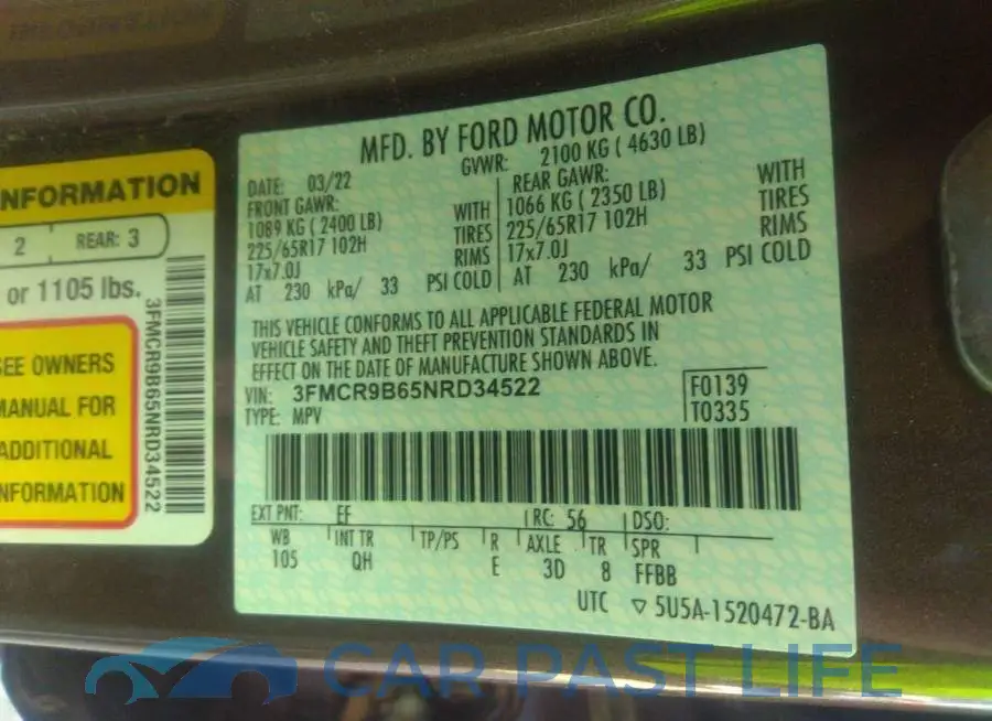 3FMCR9B65NRD34522# 9