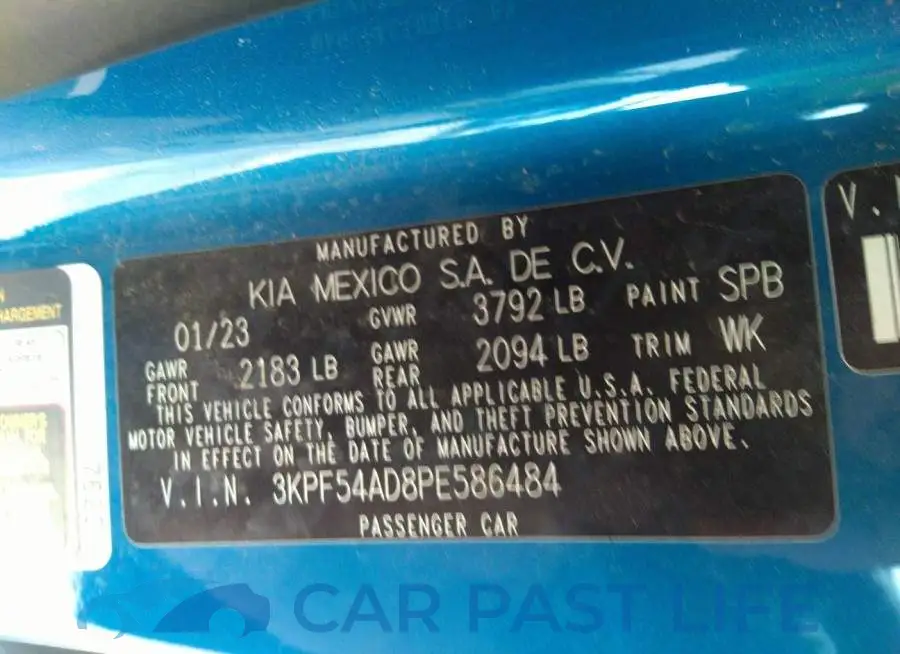 3KPF54AD8PE586484# 9