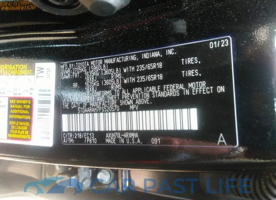 5TDAARAH7PS520570# 9