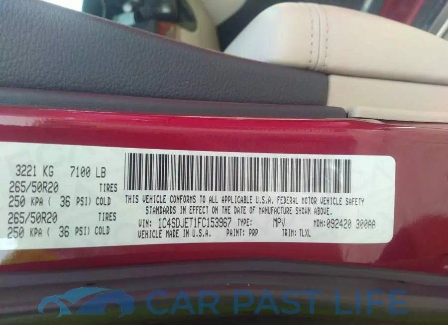 1C4SDJET1FC153967# 9