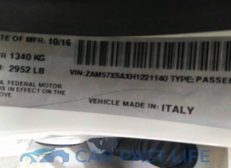 ZAM57XSAXH1221140# 9