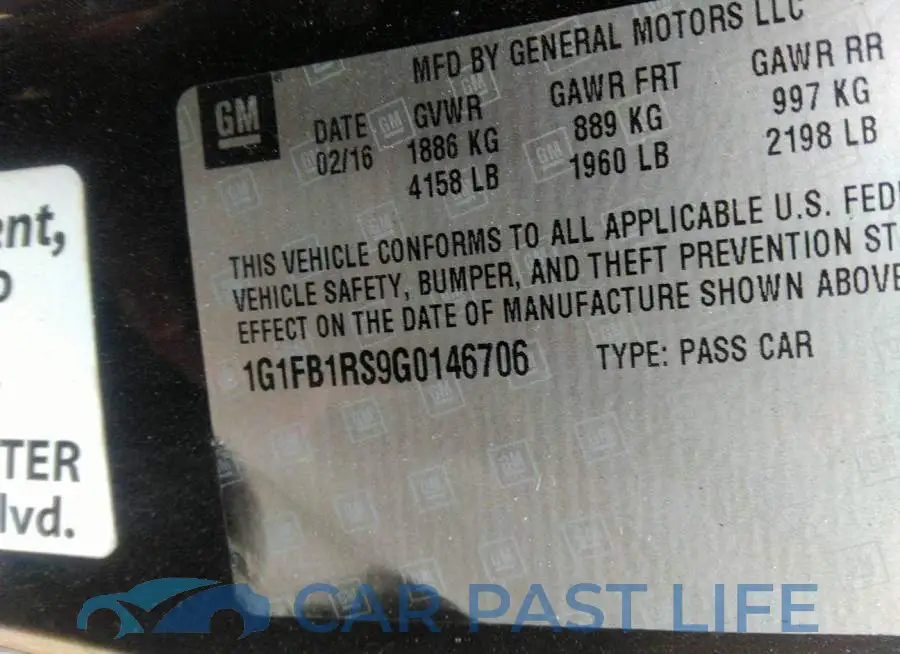 1G1FB1RS9G0146706# 9