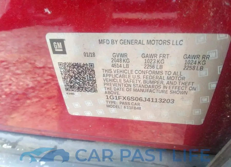 1G1FX6S06J4113203# 9