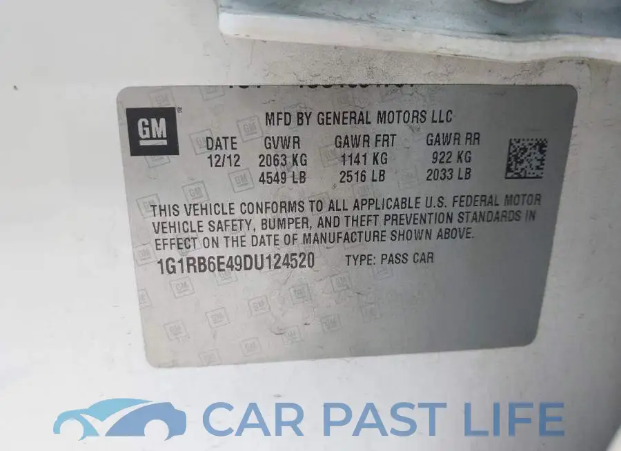 1G1RB6E49DU124520# 9