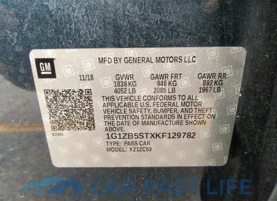 1G1ZB5STXKF129782# 9