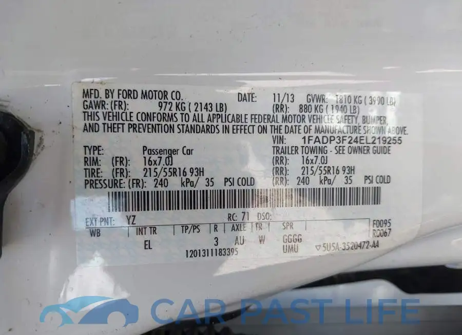 1FADP3F24EL219255# 9