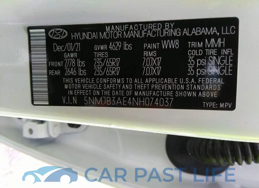 5NMJB3AE4NH074037# 9