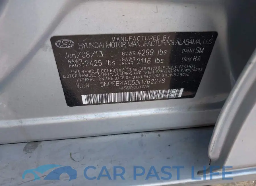 5NPEB4AC5DH762278# 9