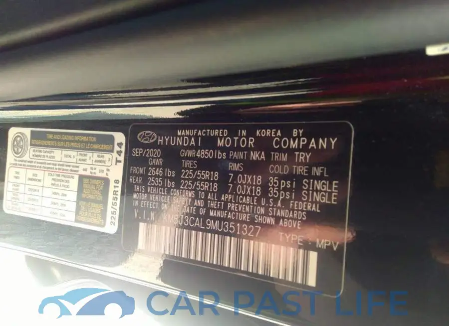 KM8J3CAL9MU351327# 9