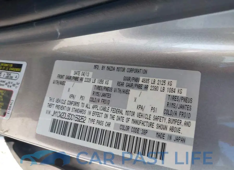 JM1CW2DL6D0159252# 9