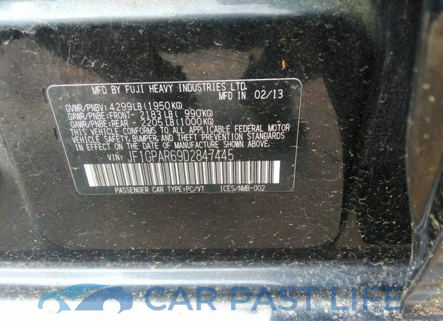 JF1GPAR69D2847445# 9