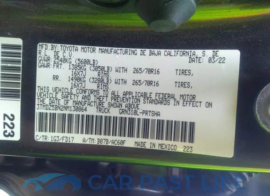 3TMDZ5BN2NM130864# 9