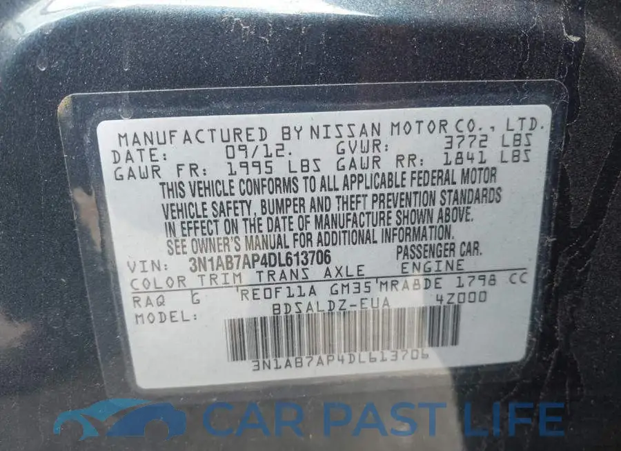 3N1AB7AP4DL613706# 9