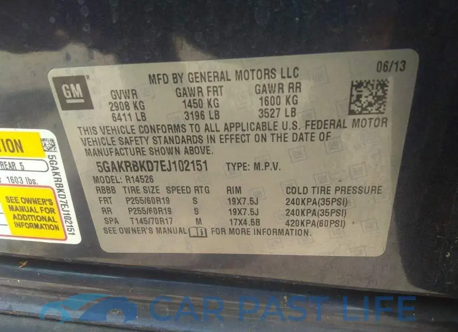 5GAKRBKD7EJ102151# 9