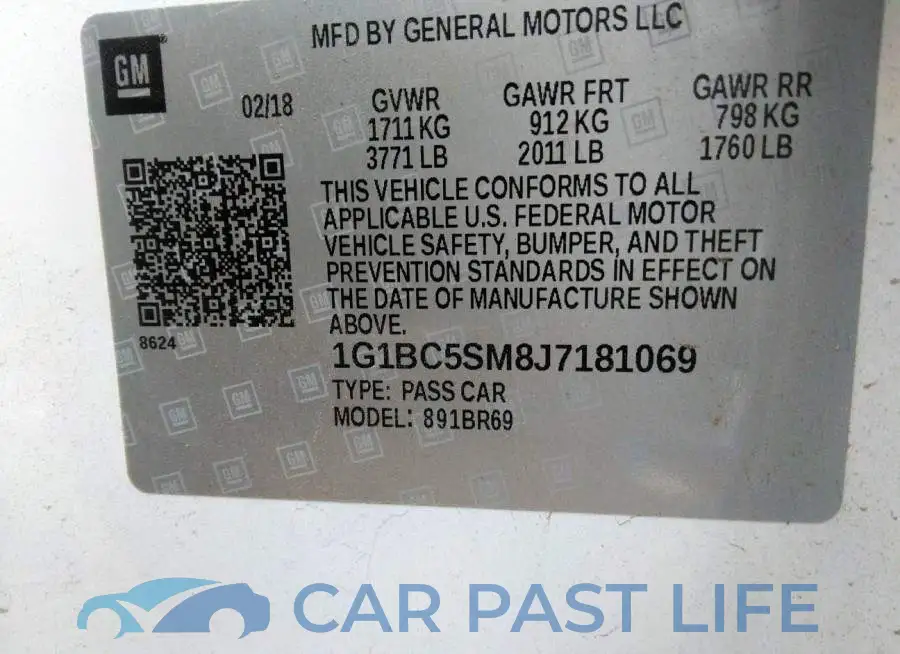 1G1BC5SM8J7181069# 9