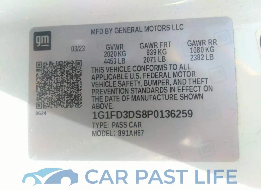 1G1FD3DS8P0136259# 9