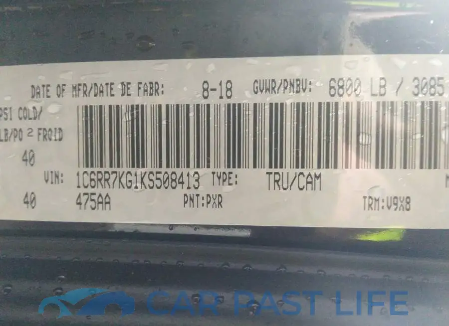 1C6RR7KG1KS508413# 9