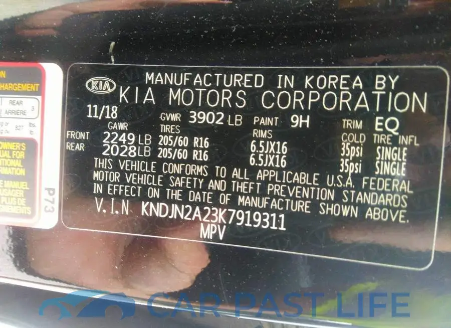 KNDJN2A23K7919311# 9