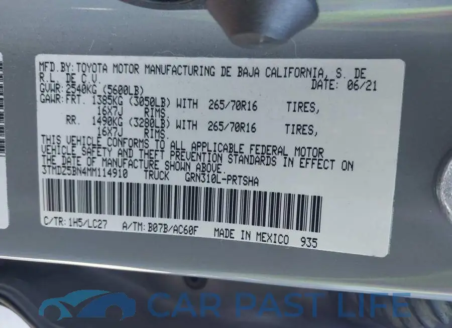 3TMDZ5BN4MM114910# 9
