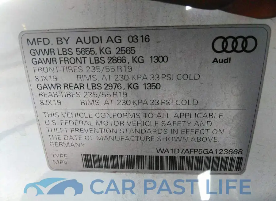 WA1D7AFP5GA123668# 9