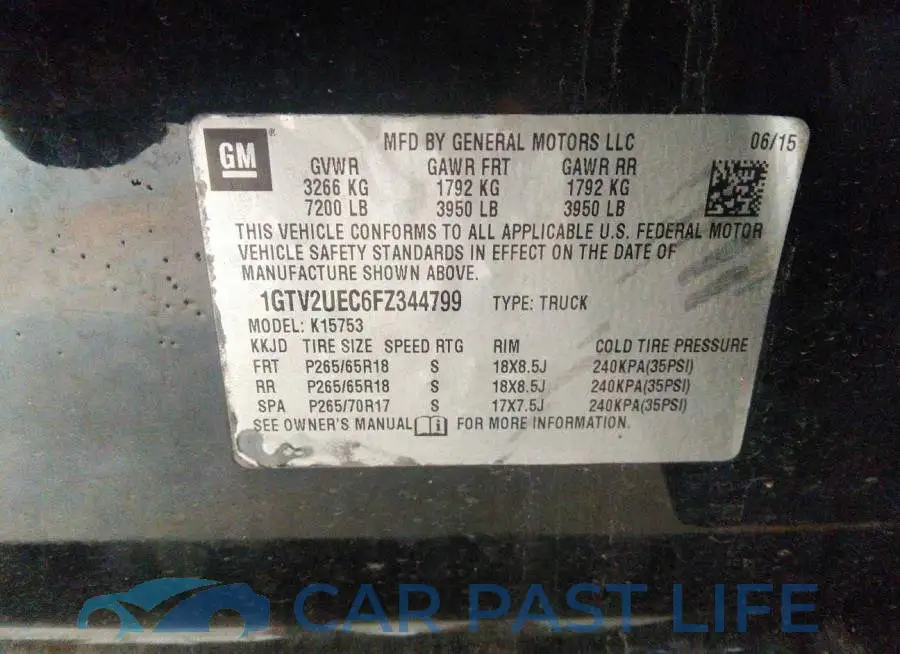 1GTV2UEC6FZ344799# 9